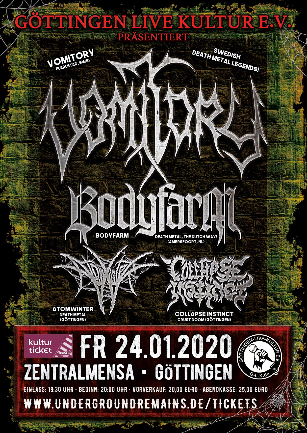 2019 Vomitory Bodyfarm Atomwinter Collapse Instinct GÖ