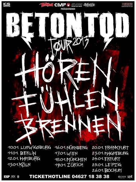 Tourplakat Betontod