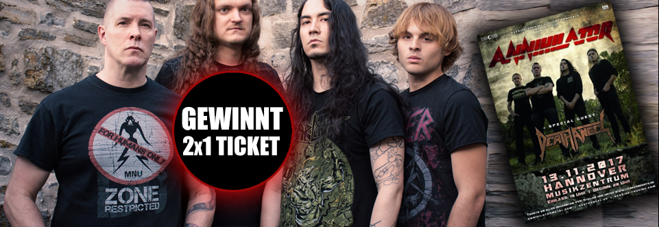 Verlosung Annihilator Musikzentrum Hannover 2017