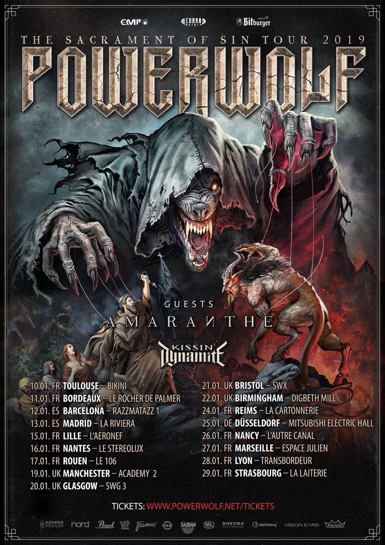 powerwolf tour 2019
