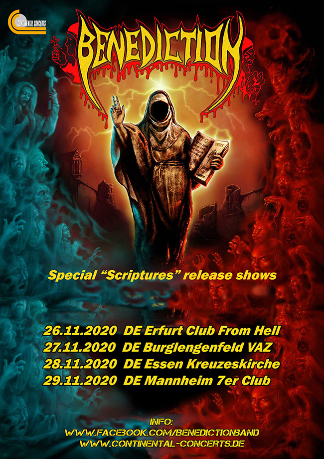 Benediction November Dates 2020 CD Release Party